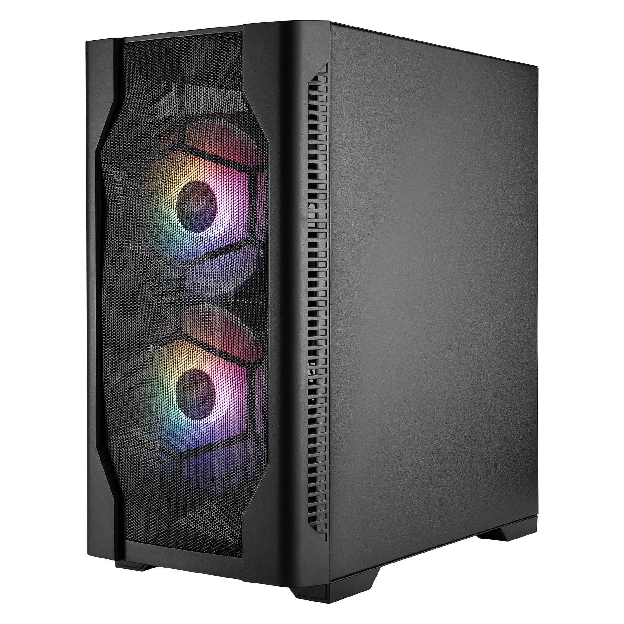 Корпус 1stPlayer D4-M-BK-2F1P-1F1 Black фото4
