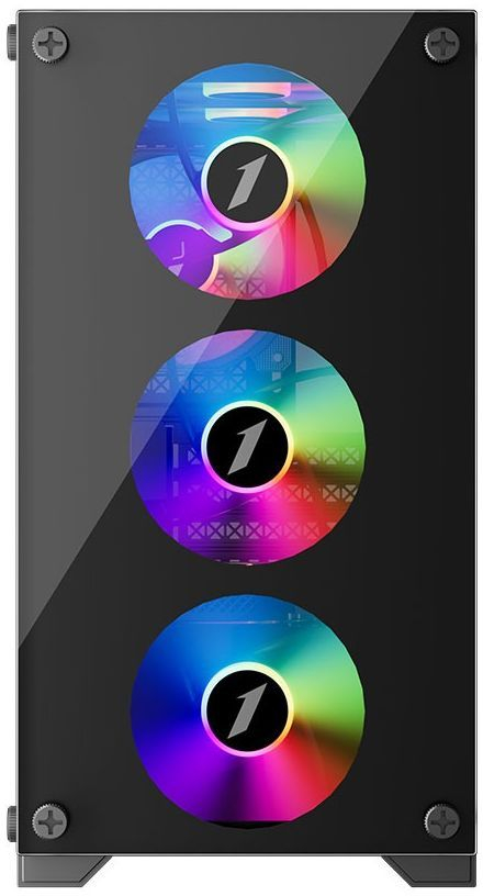 Корпус 1stPlayer X2-M-BK-4F1-PS-600FK-EU Black 600W фото2