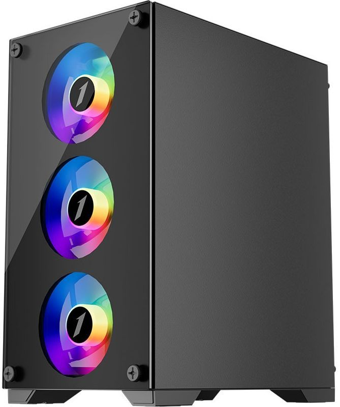 Корпус 1stPlayer X2-M-BK-4F1-PS-600FK-EU Black 600W фото3