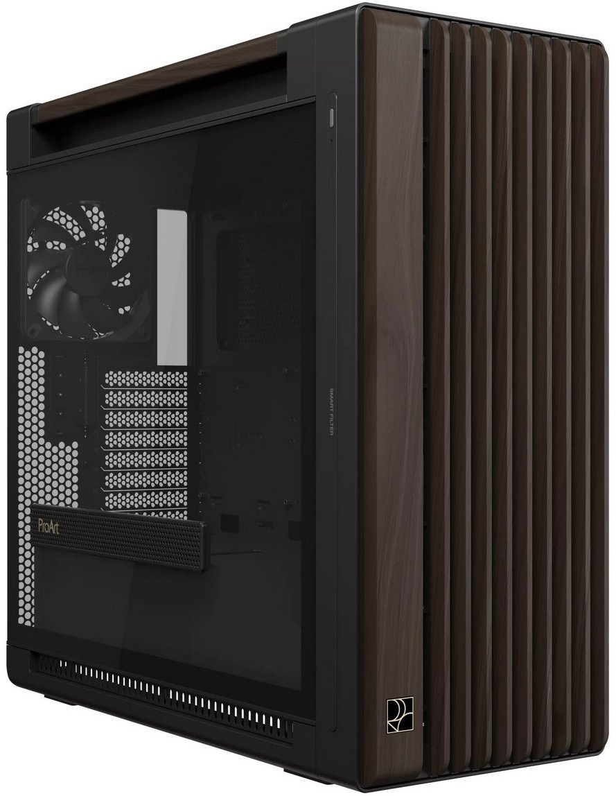 Корпус Asus ProArt PA602 Walnut Wood Tempered Glass Modern Black (90DC00J0-B09030) фото