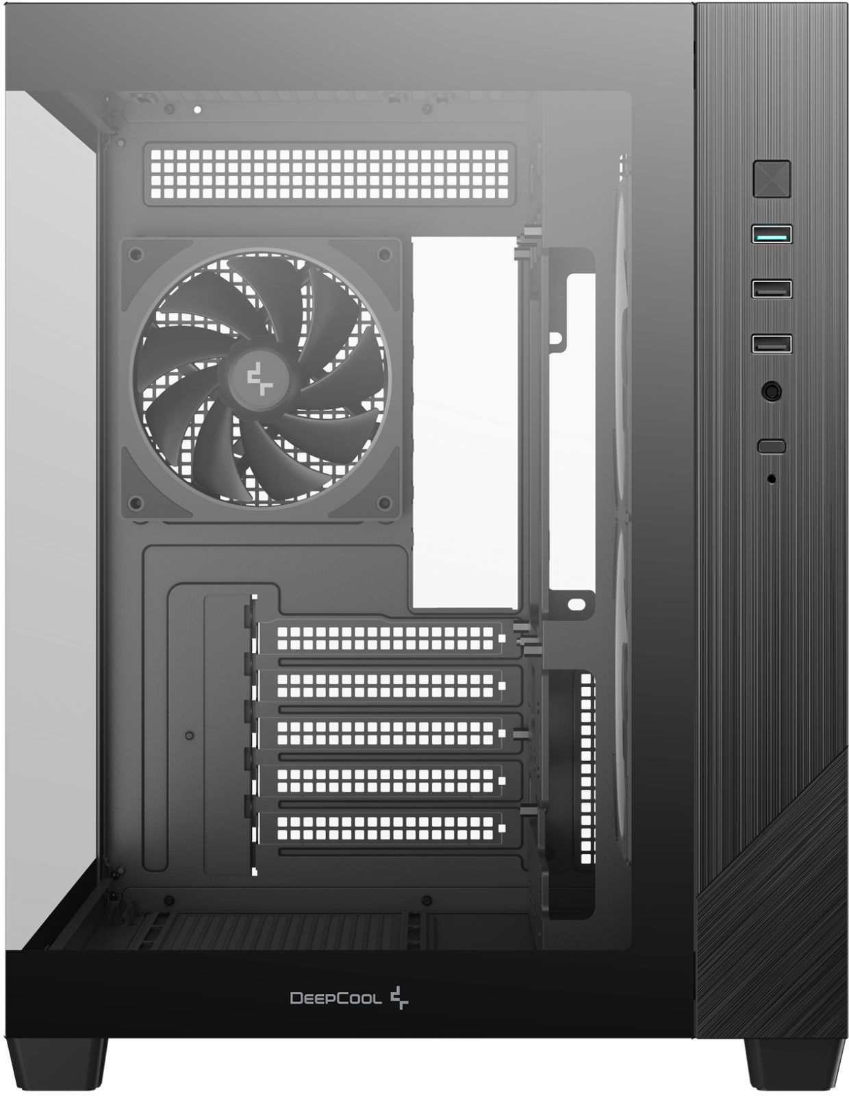 Корпус DeepCool CG330 3F Black (R-CG330-BKNGM3-G) без БП фото