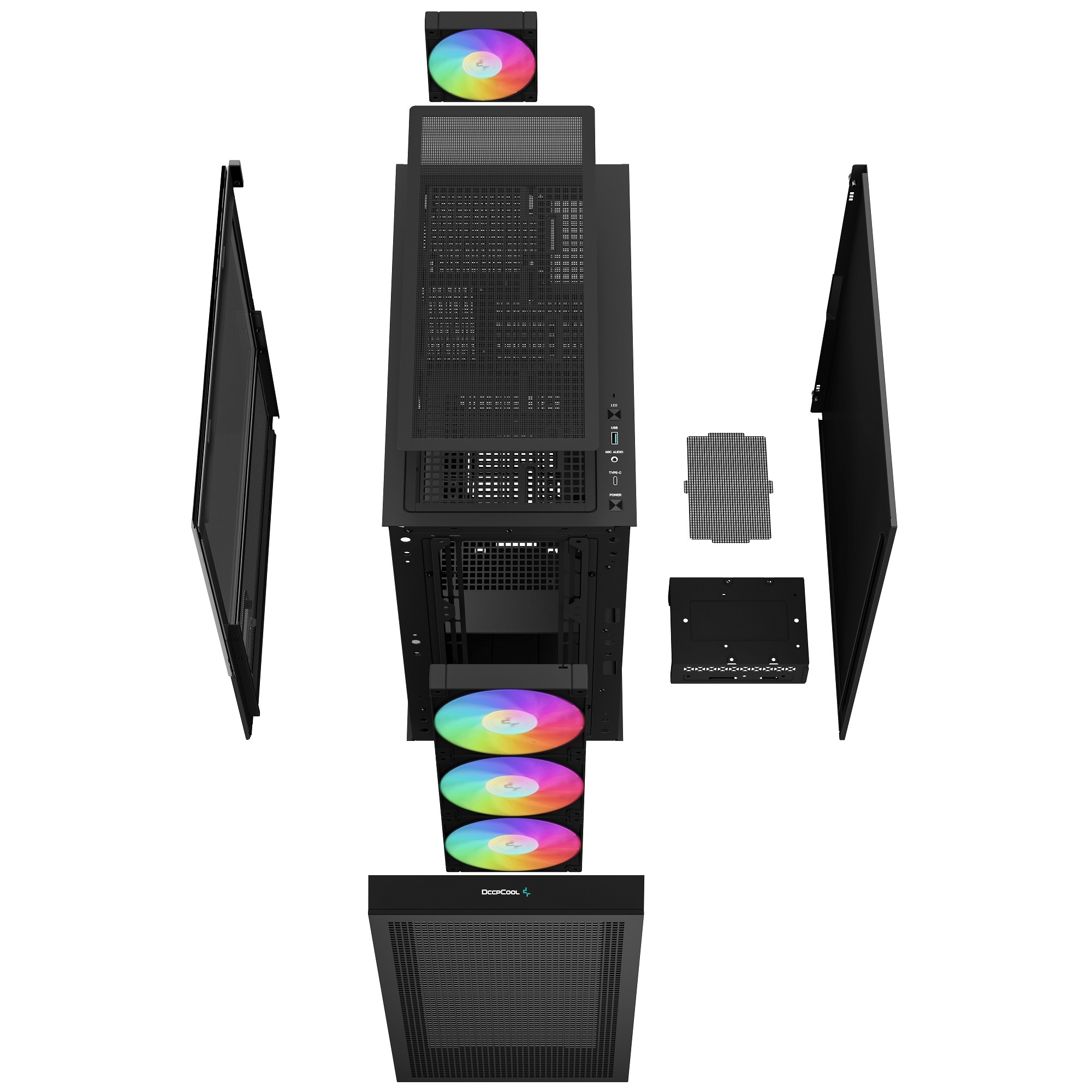 Корпус DeepCool CH560 Digital Black (R-CH560-BKAPE4D-G-1) без БП фото14