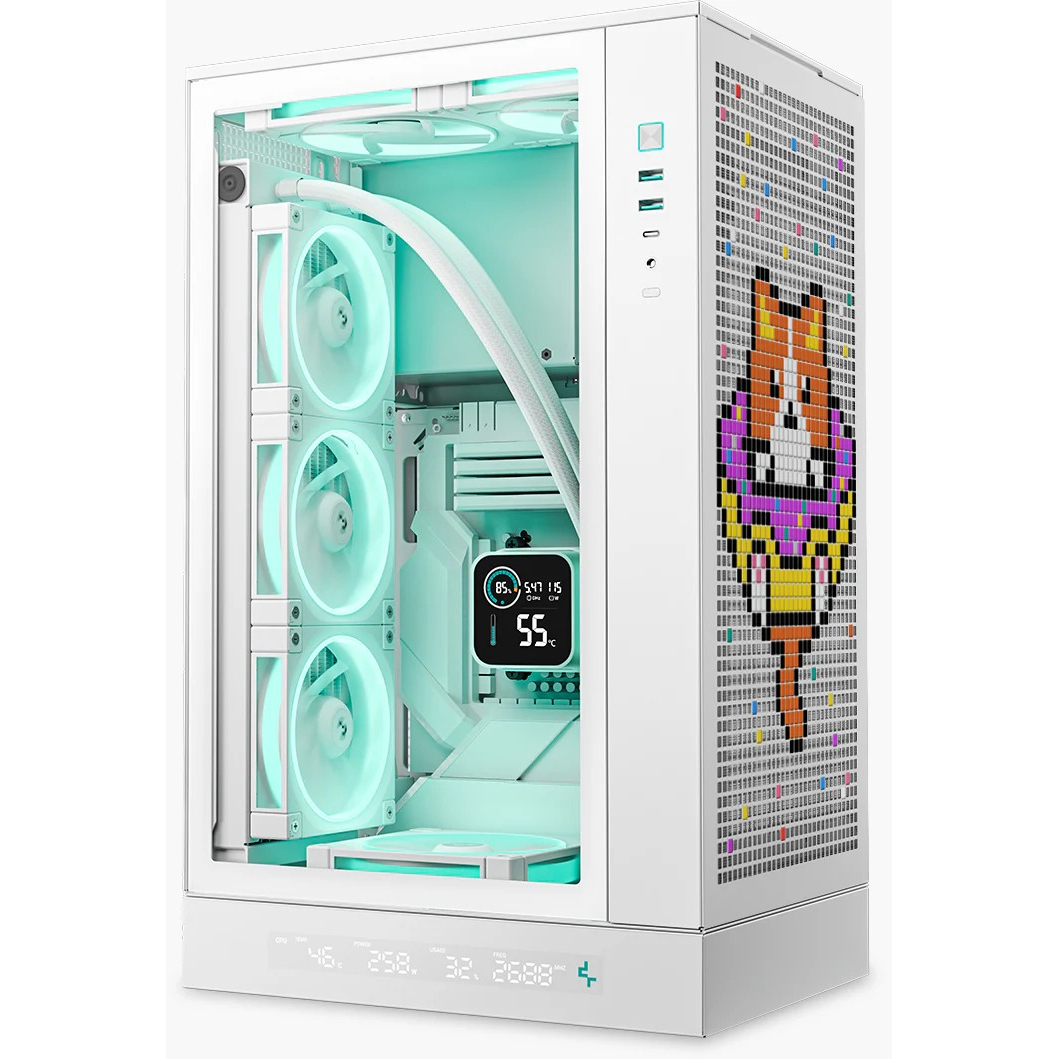 Корпус DeepCool CH270 Digital White (R-CH270-WHNDM0-G-1) без БЖ фото