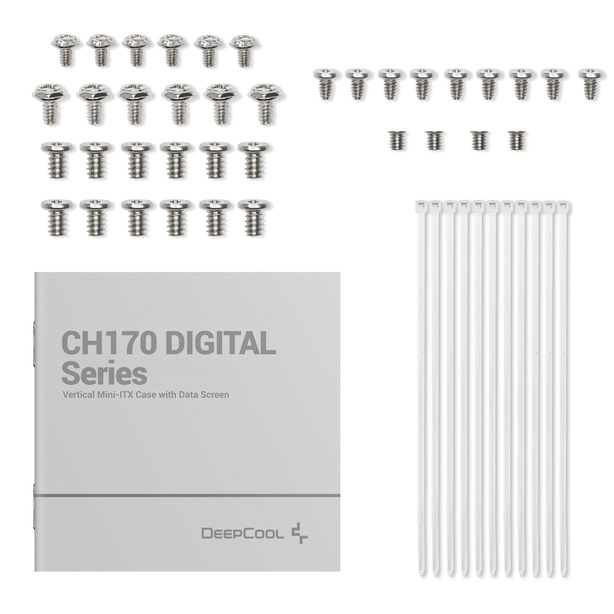Корпус DeepCool CH170 Digital White (R-CH170-WHNPI0D-G-1) без БЖ фото12