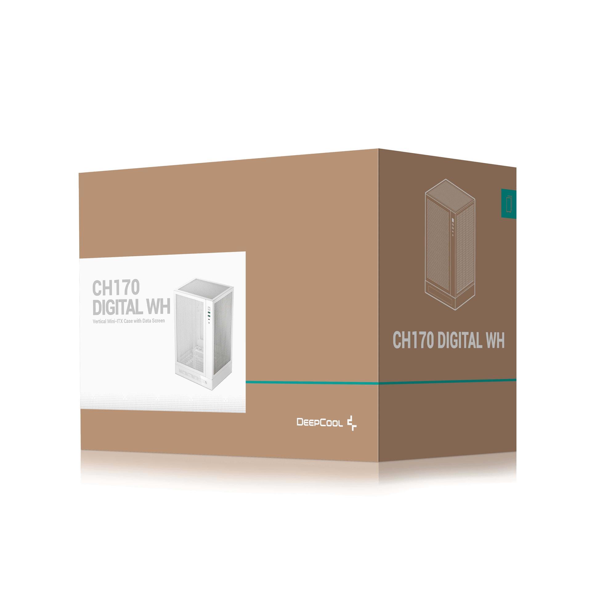 Корпус DeepCool CH170 Digital White (R-CH170-WHNPI0D-G-1) без БЖ фото13