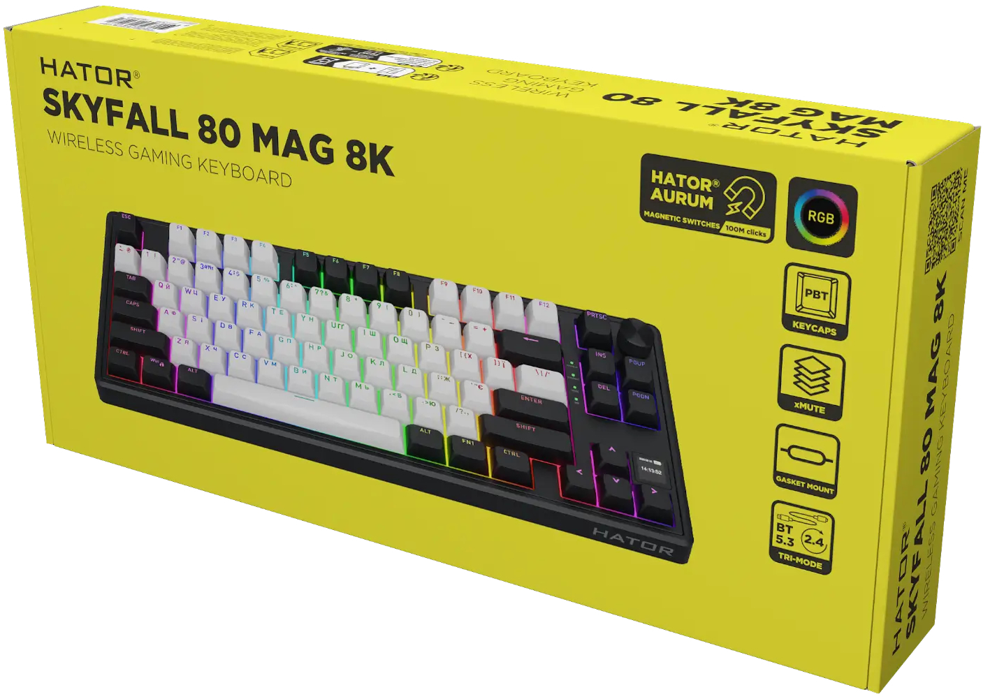 Игровая клавиатура Hator Skyfall 80 MAG ULTIMA 8K Wireless US Black-White (HTK3880) фото