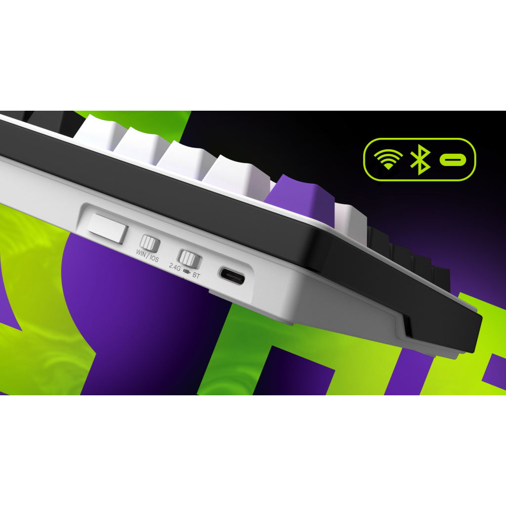 Ігрова клавіатура Hator Hellyberry HK75 Wireless White-Violet фото9