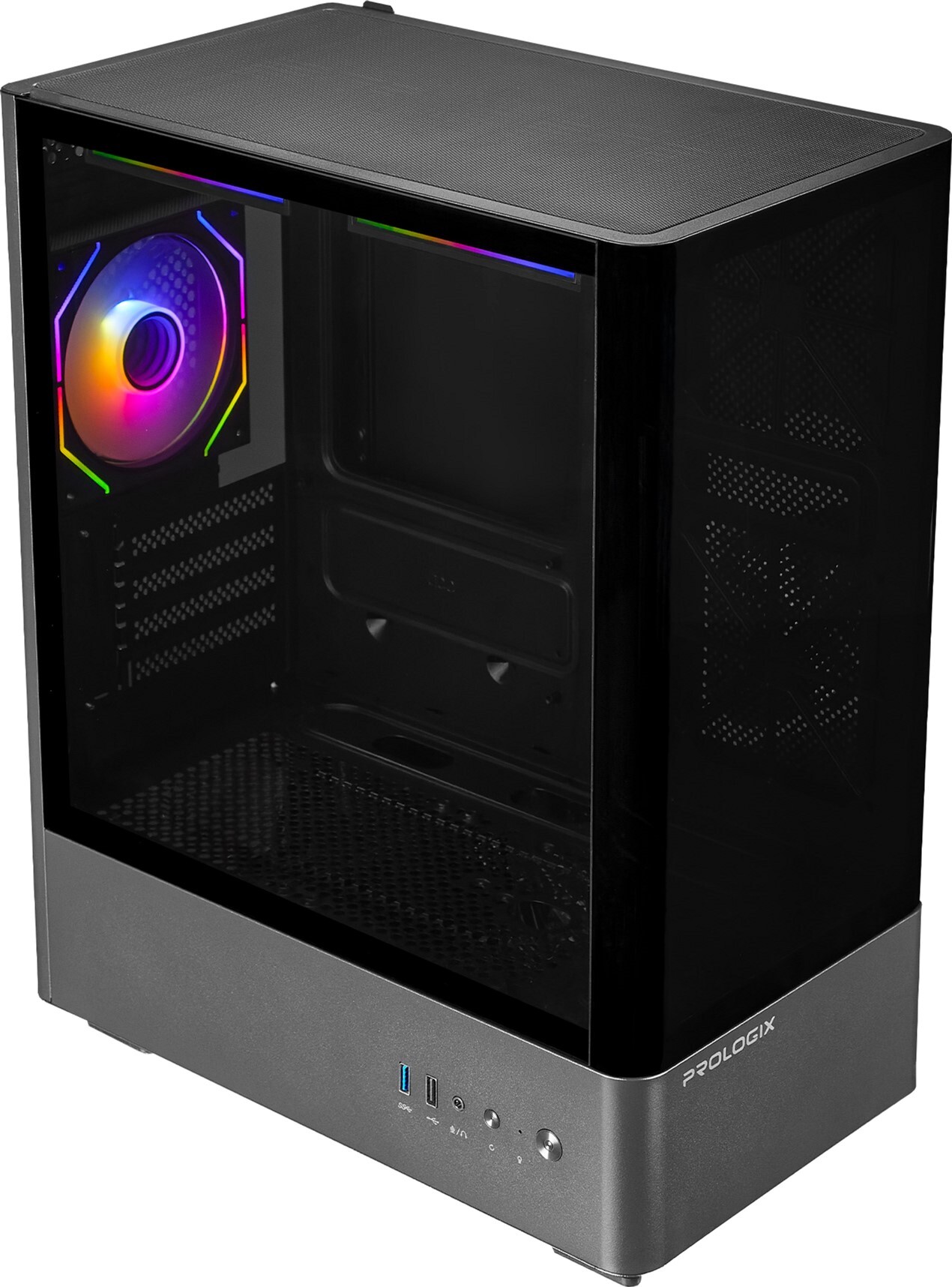 Корпус Prologix Lumi GM-01AB Glass Black фото3