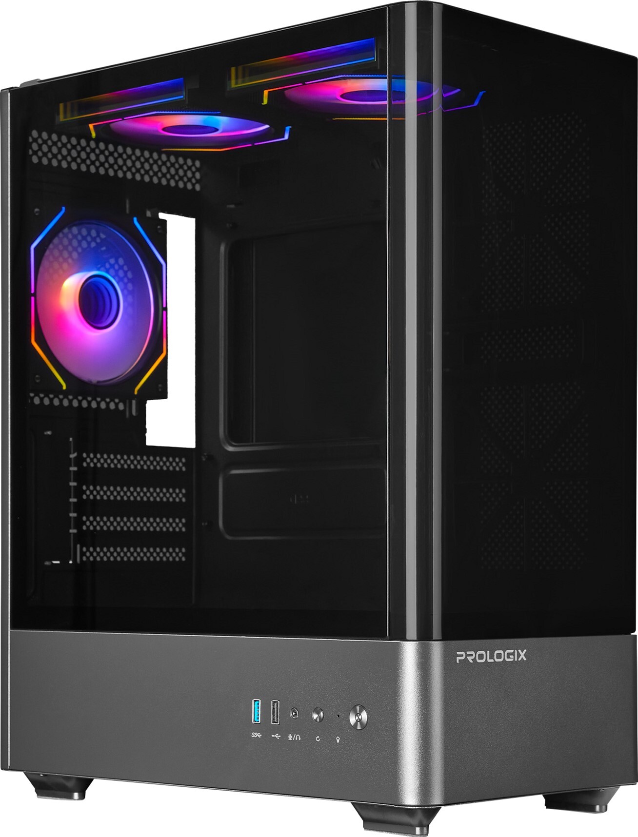 Корпус Prologix Lumi GM-01AB Glass Black фото2