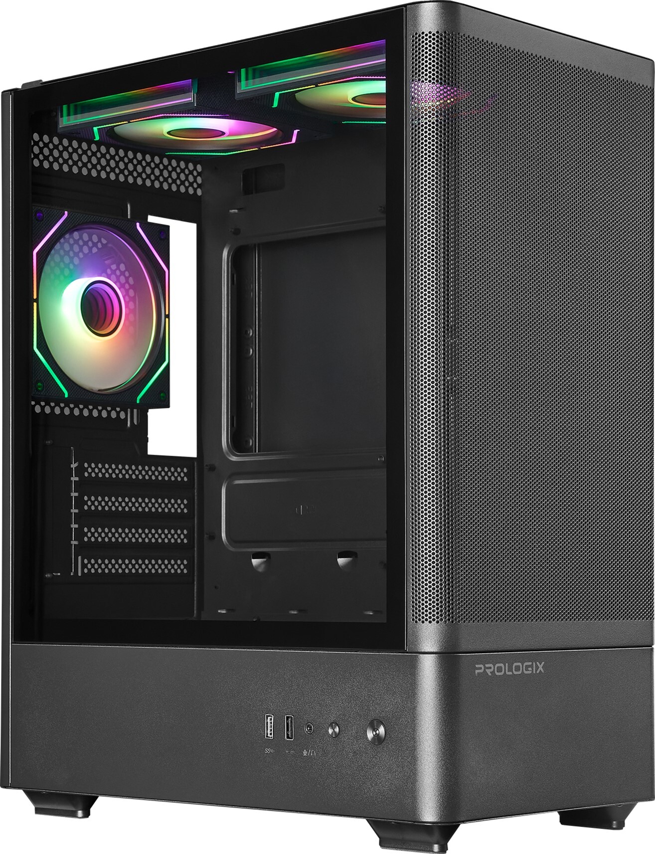 Корпус Prologix Lumi GM-01MAB Mesh Black фото2