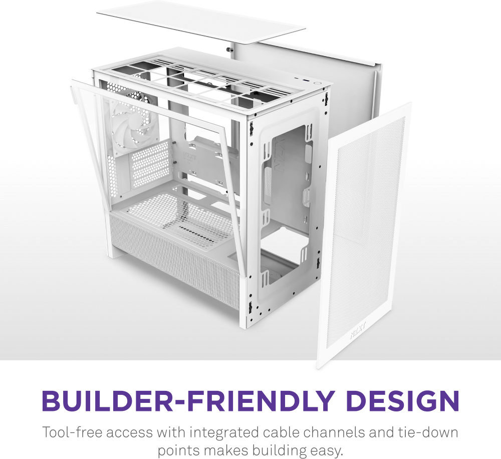 Корпус NZXT H3 Flow White без БЖ (CC-H31FW-01) фото4