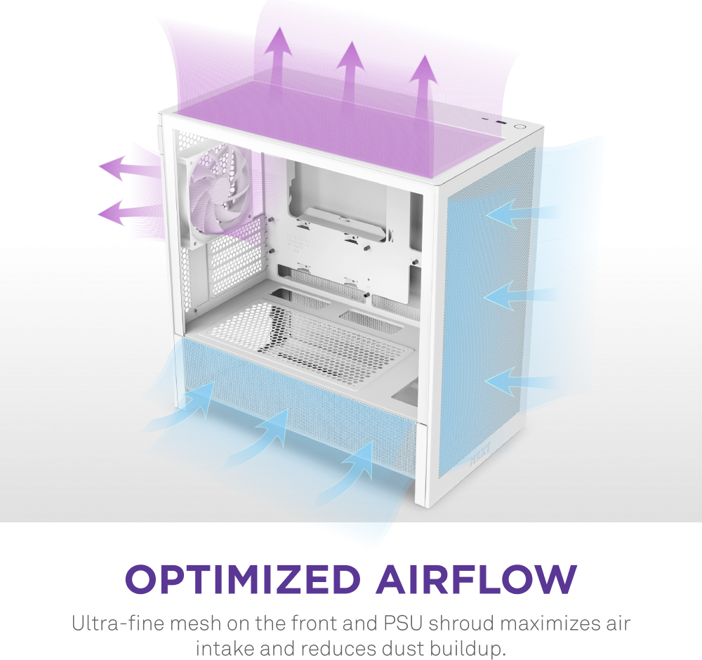 Корпус NZXT H3 Flow White без БЖ (CC-H31FW-01) фото3