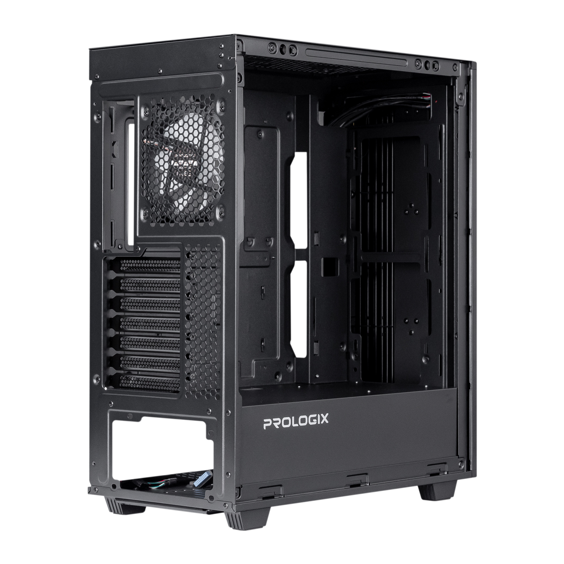 Корпус Prologix E122 Tempered Glass&Mesh Black фото6