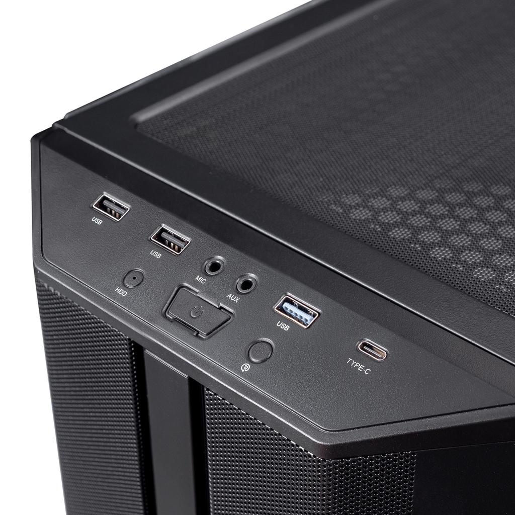 Корпус Prologix E122 Tempered Glass&Mesh Black фото11
