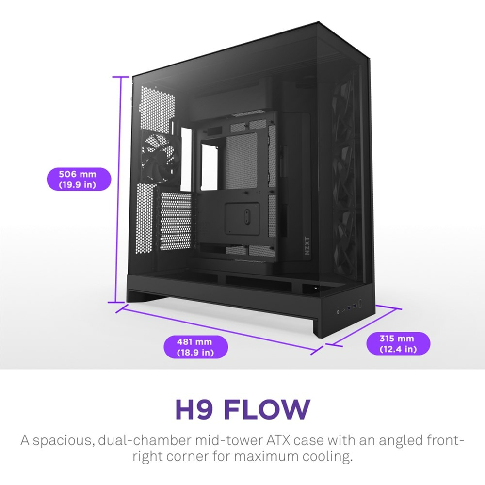 Корпус NZXT H9 Flow Black без БП (CM-H92FB-01) фото8