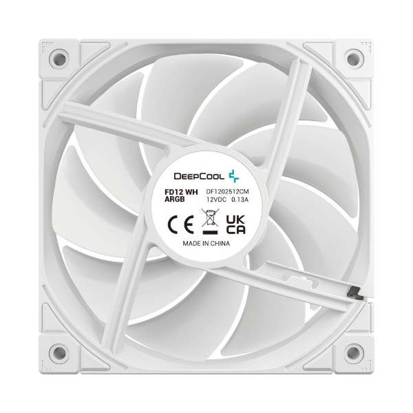 Вентилятор DeepCool FD12 ARGB WH, 120x120x25мм, 4pin, білий фото