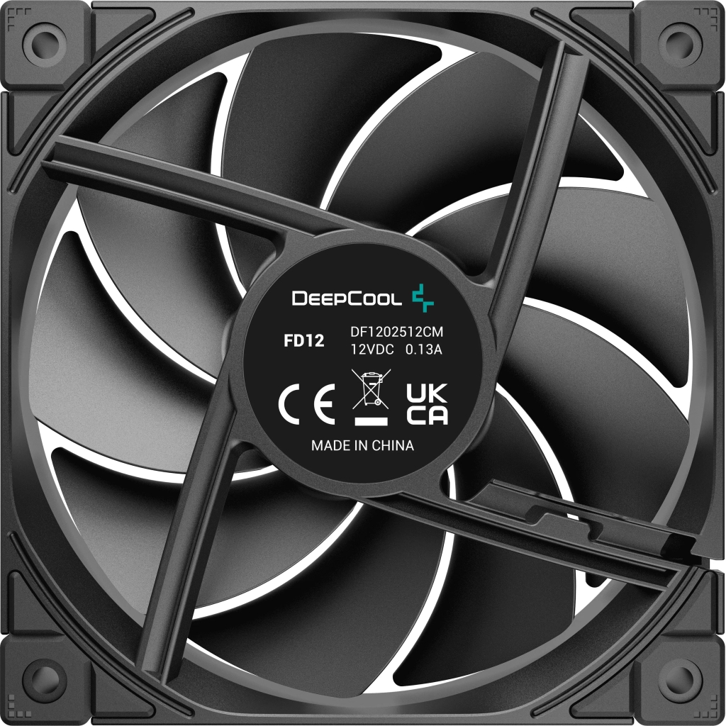 Вентилятор DeepCool FD12, 120x120x25мм, 4pin, чорний фото
