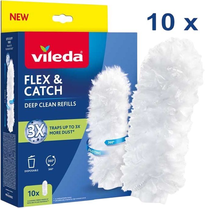 Сменные насадки для щетки для пыли Vileda Flex & Catch, 10 шт (4023103252486) фото2
