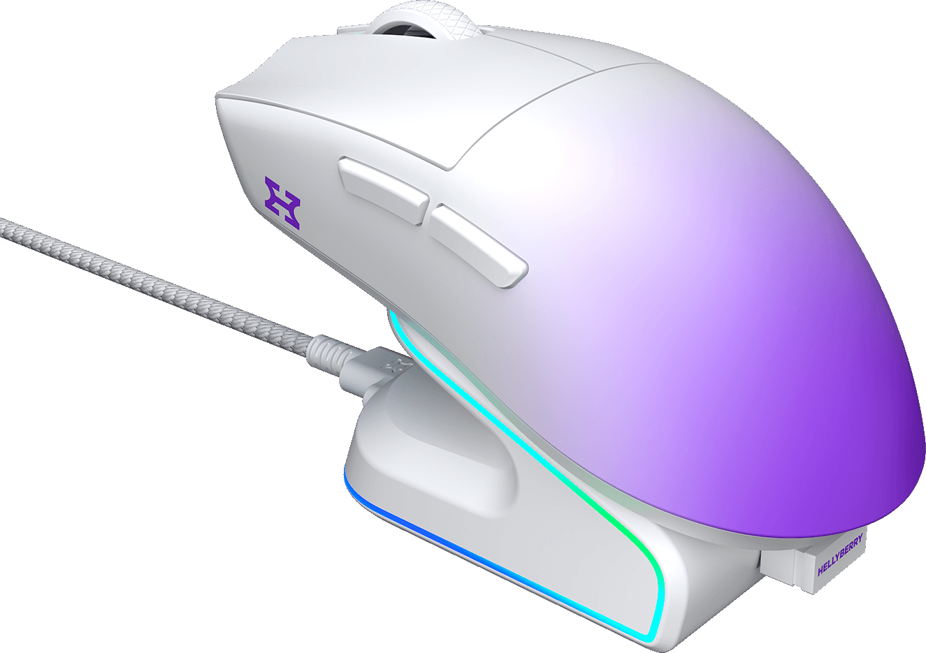 Игровая мышь Hator Hellyberry HM47 Pro Wireless White-Violet Gradient (HM47PRO_white_violet) фото5