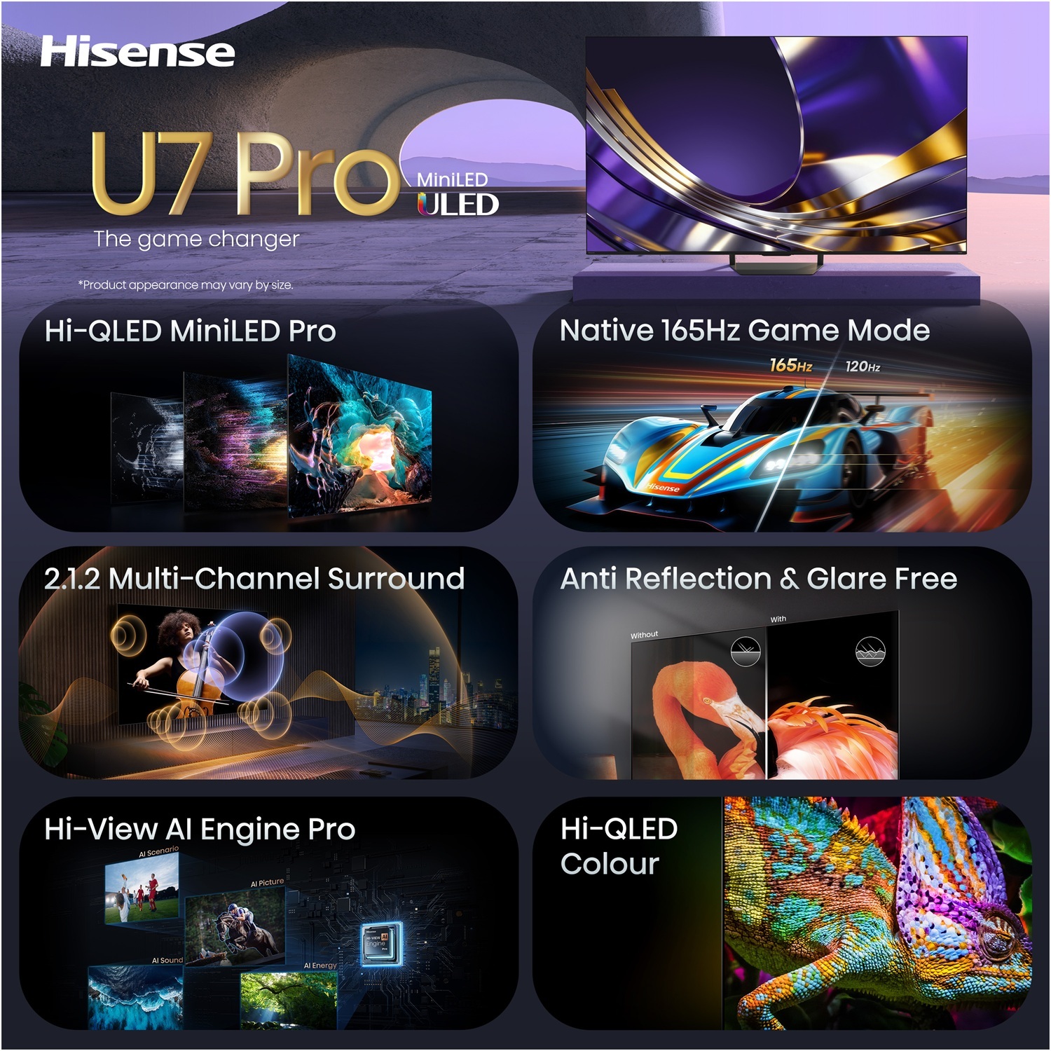 Телевизор Hisense Mini LED 55U7S PRO фото