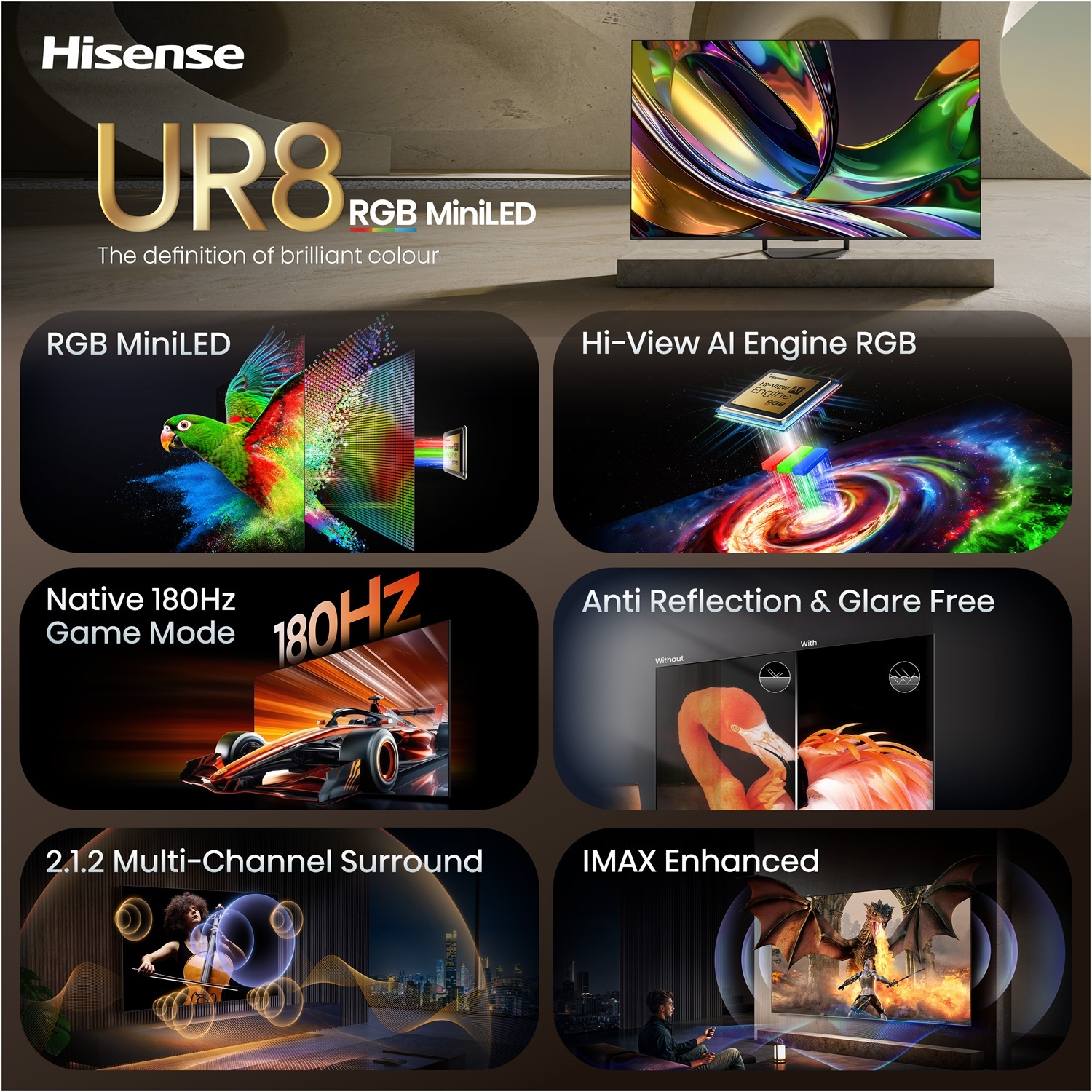 Телевізор Hisense RGB Mini LED 55UR8S фото2