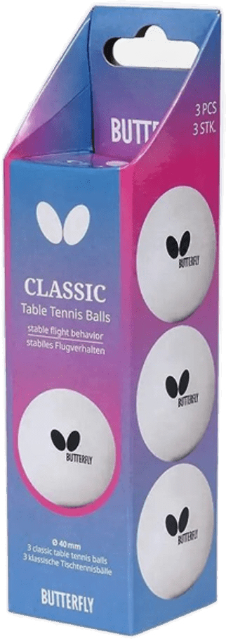 М'ячик для настільного теніса Butterfly Classic Balls 3 шт (7011850140) (931943) фото