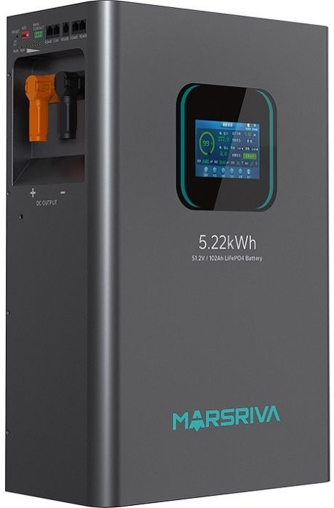 Аккумуляторная батарея Marsriva LiFePO4 battery, 51.2V/102Ah, 5.22KWH (MR-LFP48-100-WMD) фото2