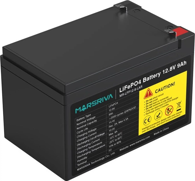 Акумуляторна батарея Marsriva 12.8V, 9.0A (MR-LFP12-9-LAR) фото4