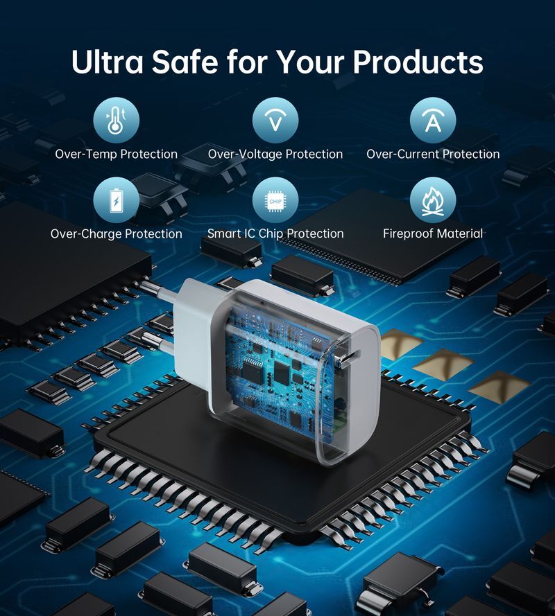 Мережевий зарядний пристрій Choetech USB-С 20W PD/QC (Q5004-EU-WH) фото