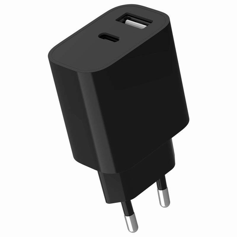 Мережевий зарядний пристрій Gembird 1xUSB-A+1xUSB-C 5V/2.4A (TA-UC-2AC12-01-BK) фото2