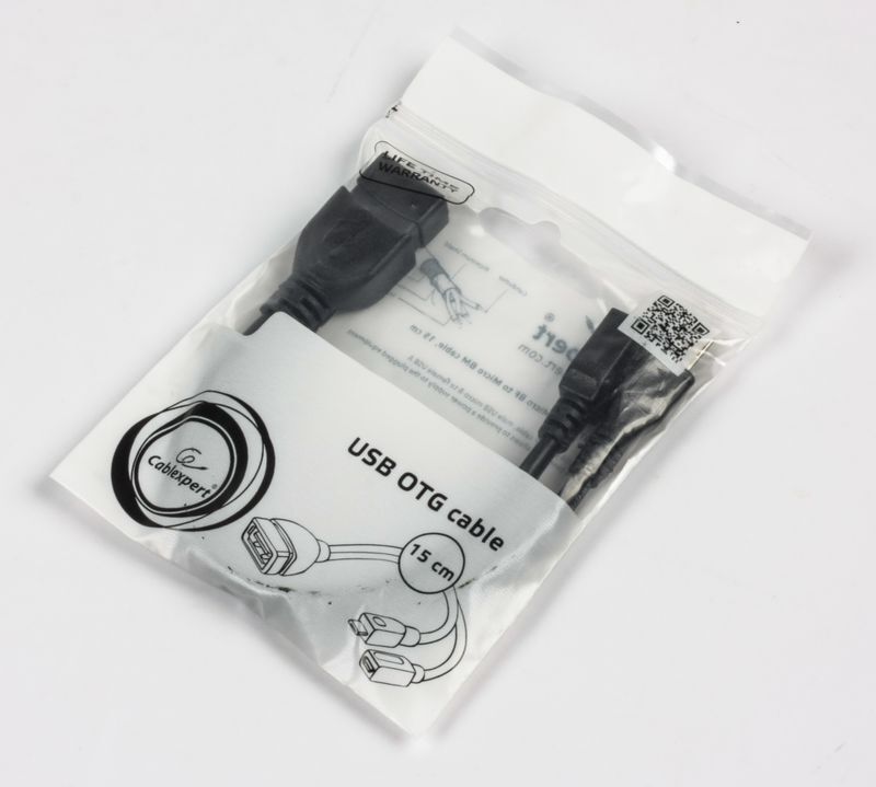 Кабель Gembird USB 2.0-microUSB 0.15m OTG (A-OTG-AFBM-04) фото2