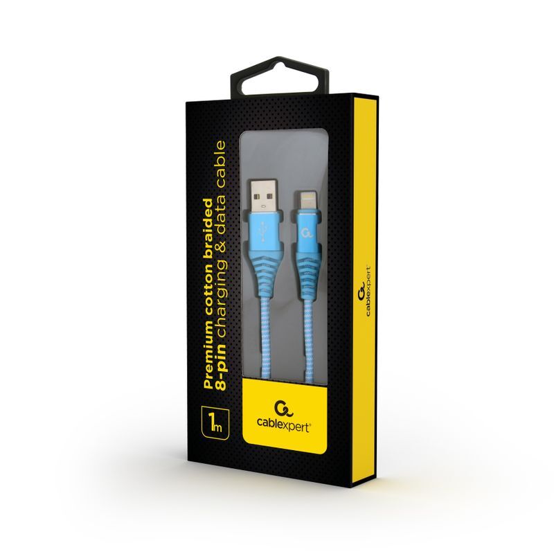Кабель Cablexpert USB 2.0 A - Lightning Premium 1m Blue (CC-USB2B-AMLM-1M-VW) фото2