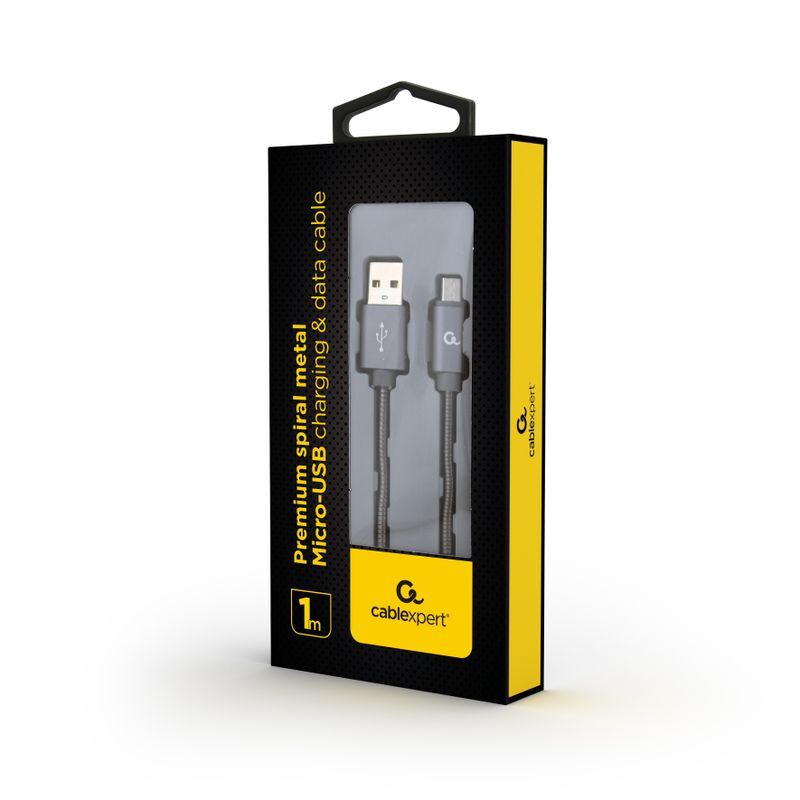Кабель Cablexpert USB 2.0 A - microUSB Premium 1m Grey (CC-USB2S-AMmBM-1M-BG) фото2
