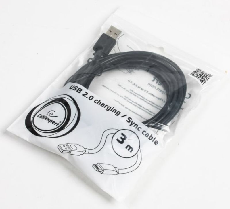 Кабель Cablexpert USB 2.0 BM - Lightning 3m Black (CC-USB2-AMLM-10) фото3