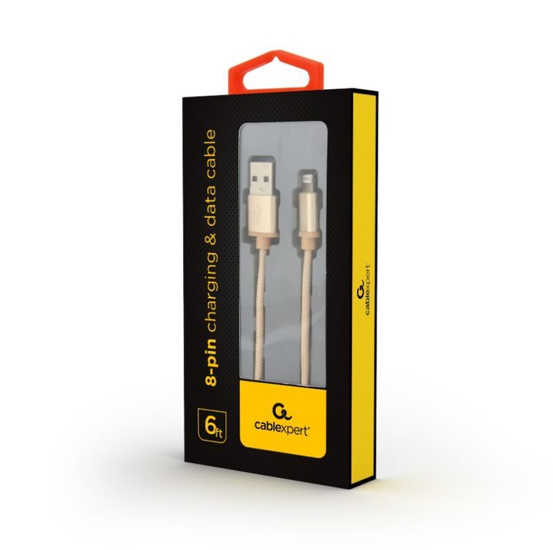 Кабель Cablexpert USB 2.0 - Lightning Gold 1.8m (CCB-mUSB2B-AMLM-6-G) фото4