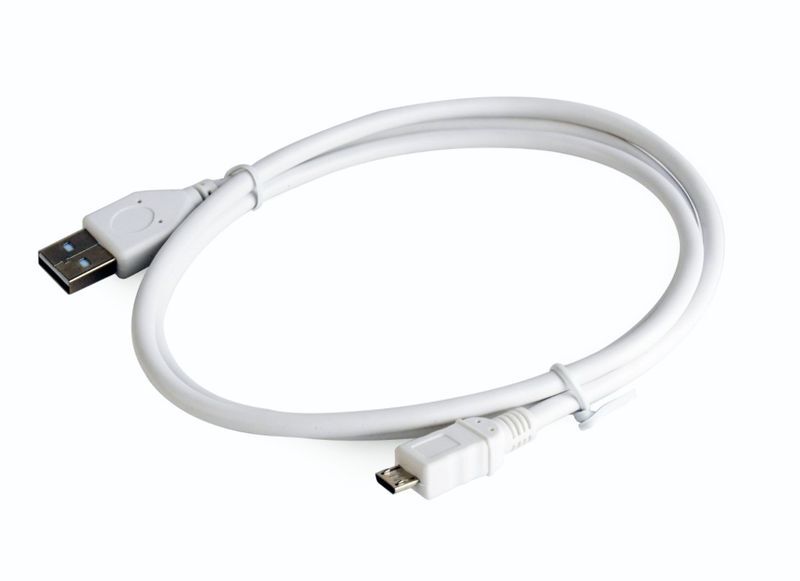 Кабель Cablexpert CCP-mUSB2-AMBM-W-0.5M White фото