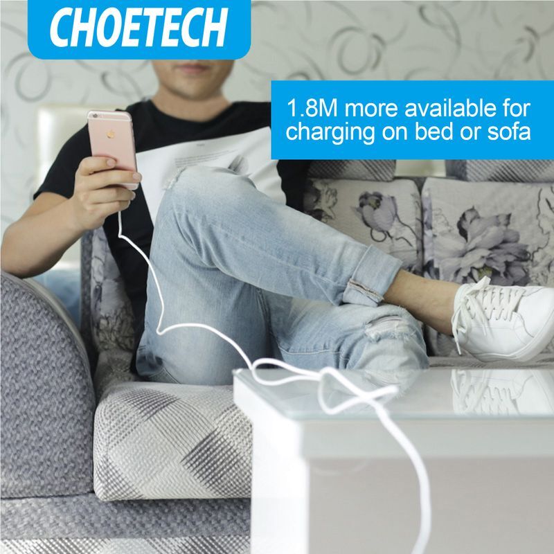 Кабель Choetech USB - Lightning (M/M), 1.8 м, White (IP0027-WH) фото12