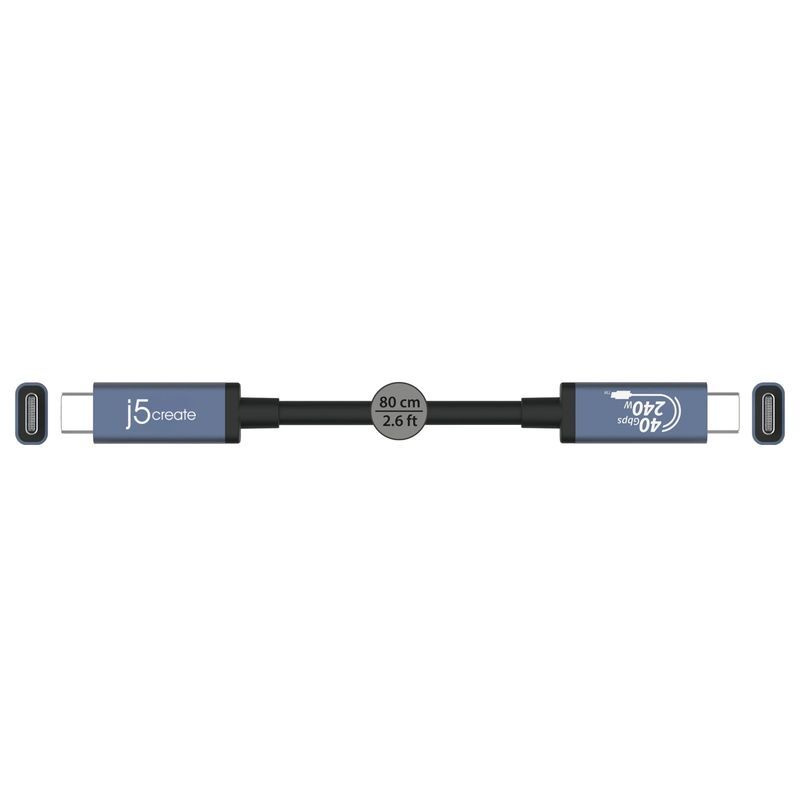 Кабель J5create USB4 40Gbps, 240W, 8K60Hz (JUC29L08-N) фото4