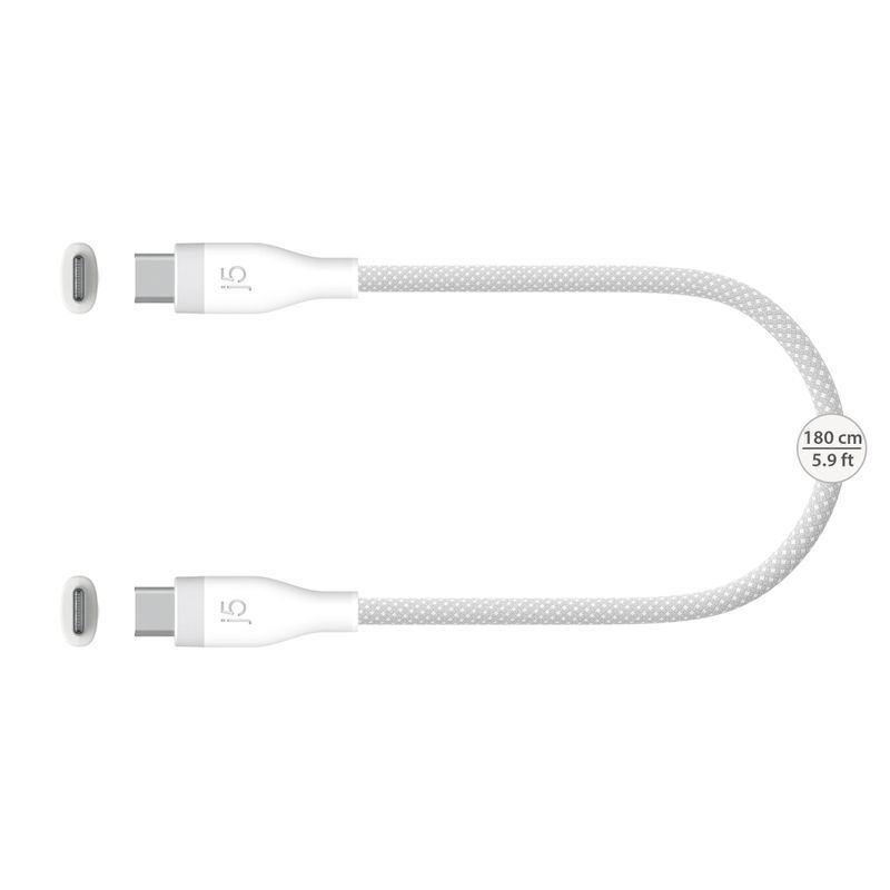 Кабель J5create USB 2.0 480Mbps, 60W 1.8 м (JUCX18L18W-N) фото2