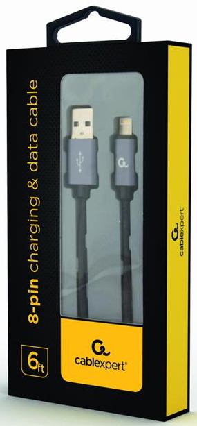 Кабель Cablexpert USB 2.0 - Apple Lightning 1.8 м Black (CCB-mUSB2B-AMLM-6) фото2