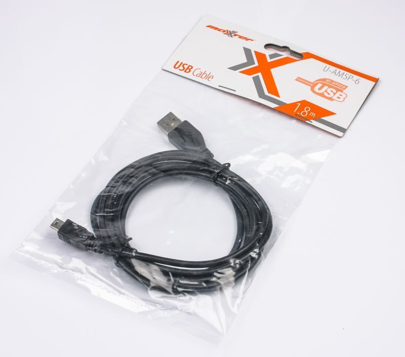 Кабель Maxxter USB 2.0 AM - miniUSB 5P 1.8 м (U-AM5P-6) фото