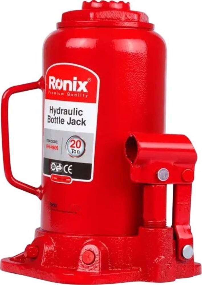 Домкрат гідравлічний пляшковий Ronix, 20 т, професійний (RH-4906) фото2