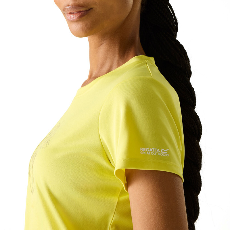 Футболка спортивная женская Regatta Women'sFingal RWT370-ZYP 34 желтая фото2