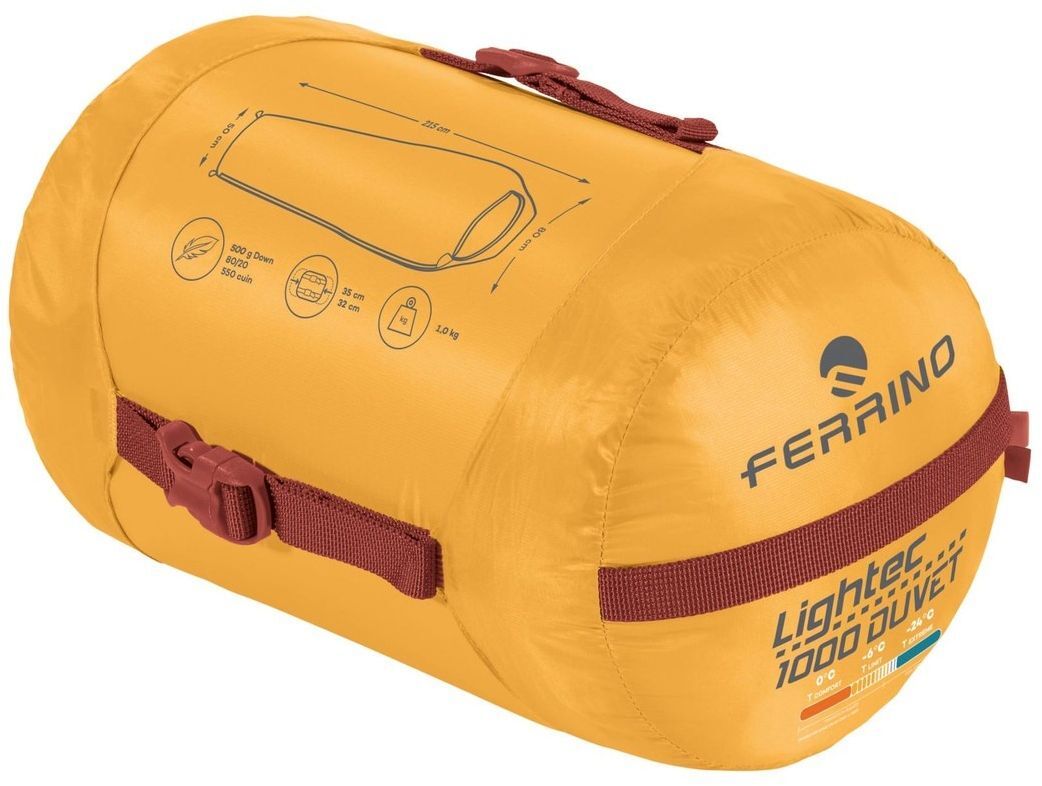 Спальный мешок Ferrino Lightec 500 Duvet RDS Down +8°C Artisan Gold (86699QGG) фото
