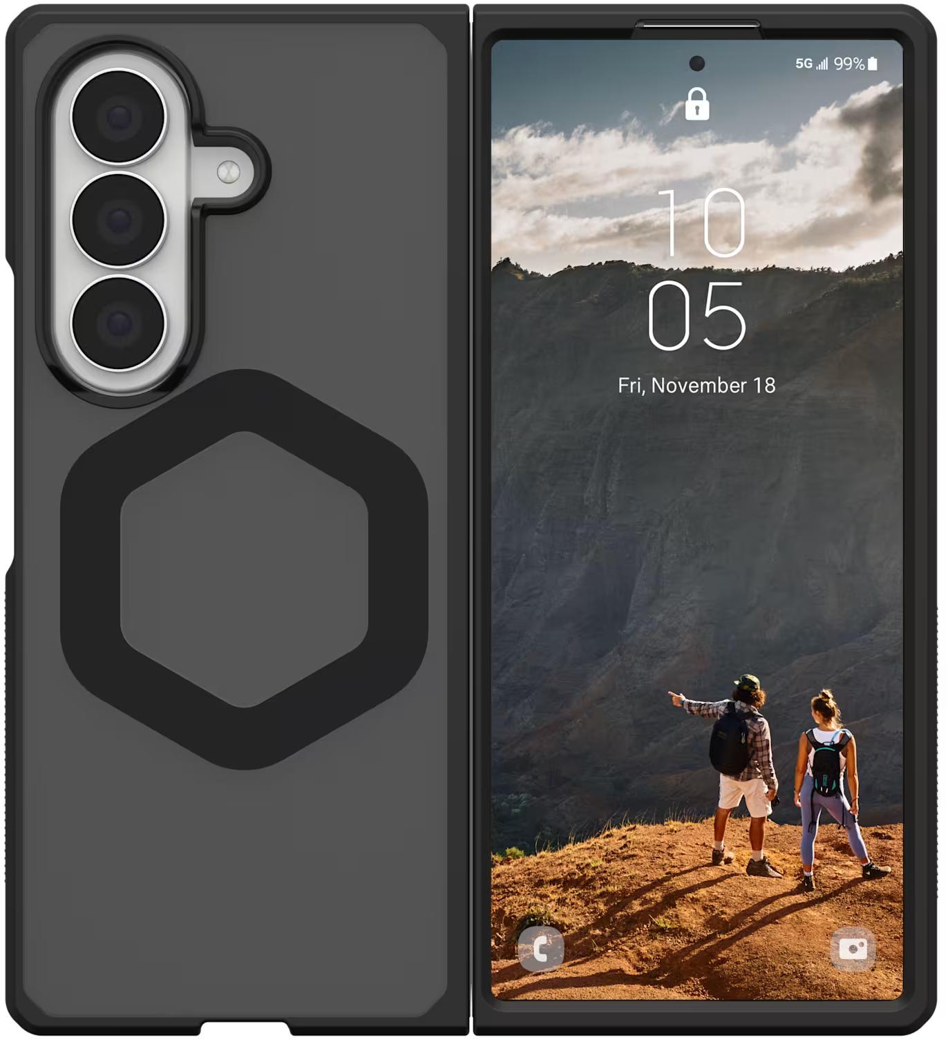 Чехол UAG для Samsung Galaxy Fold8 Ultra, Mouve with Magnet, Ash (214560113131) фото2