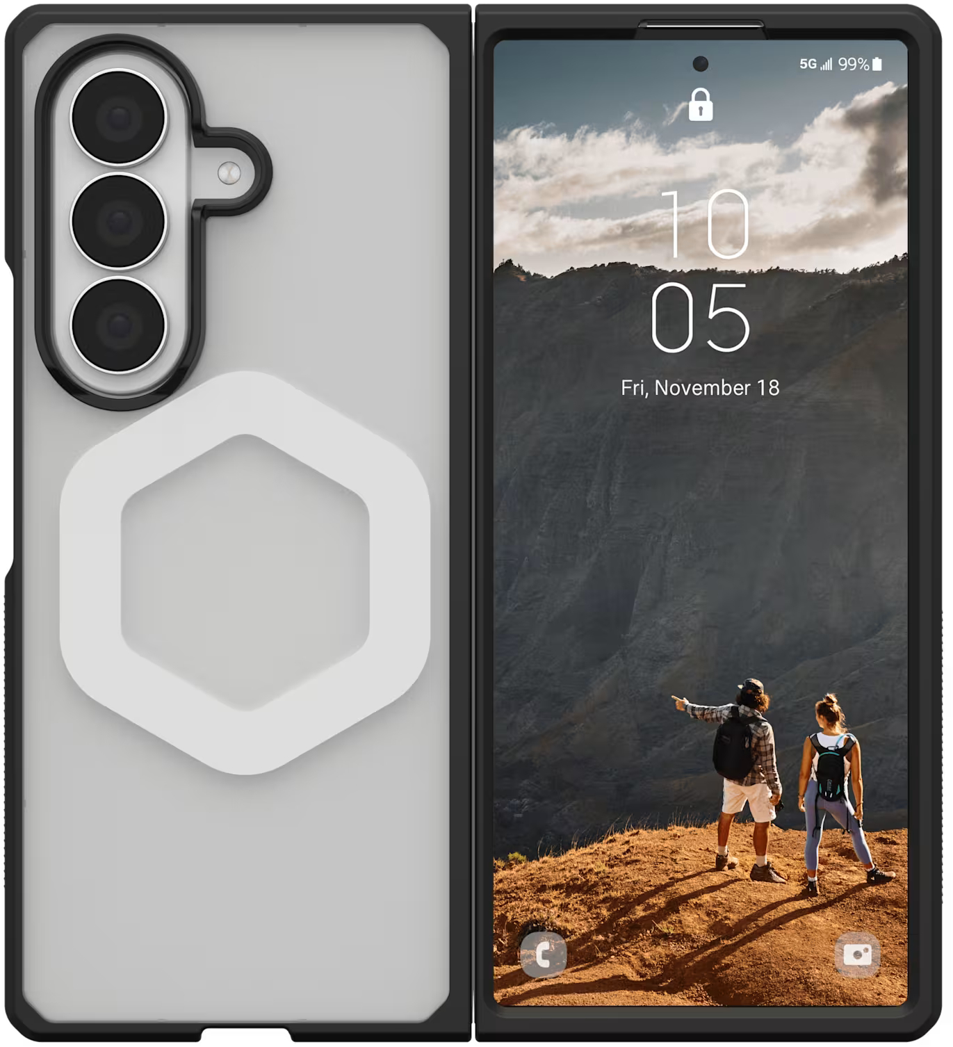 Чехол UAG для Samsung Galaxy Fold8 Ultra, Mouve with Magnet, Ice (214560114343) фото2