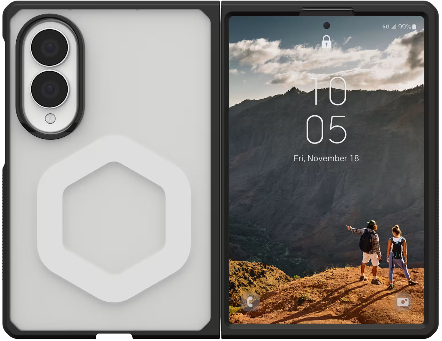 Чехол UAG для Samsung Galaxy Fold8, Mouve with Magnet, Ice (214562114343) фото2