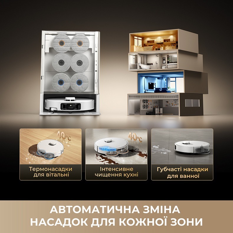 Робот-пилосос миючий Dreame Matrix 10 Pro White (RLH71DE-1-BL) фото4