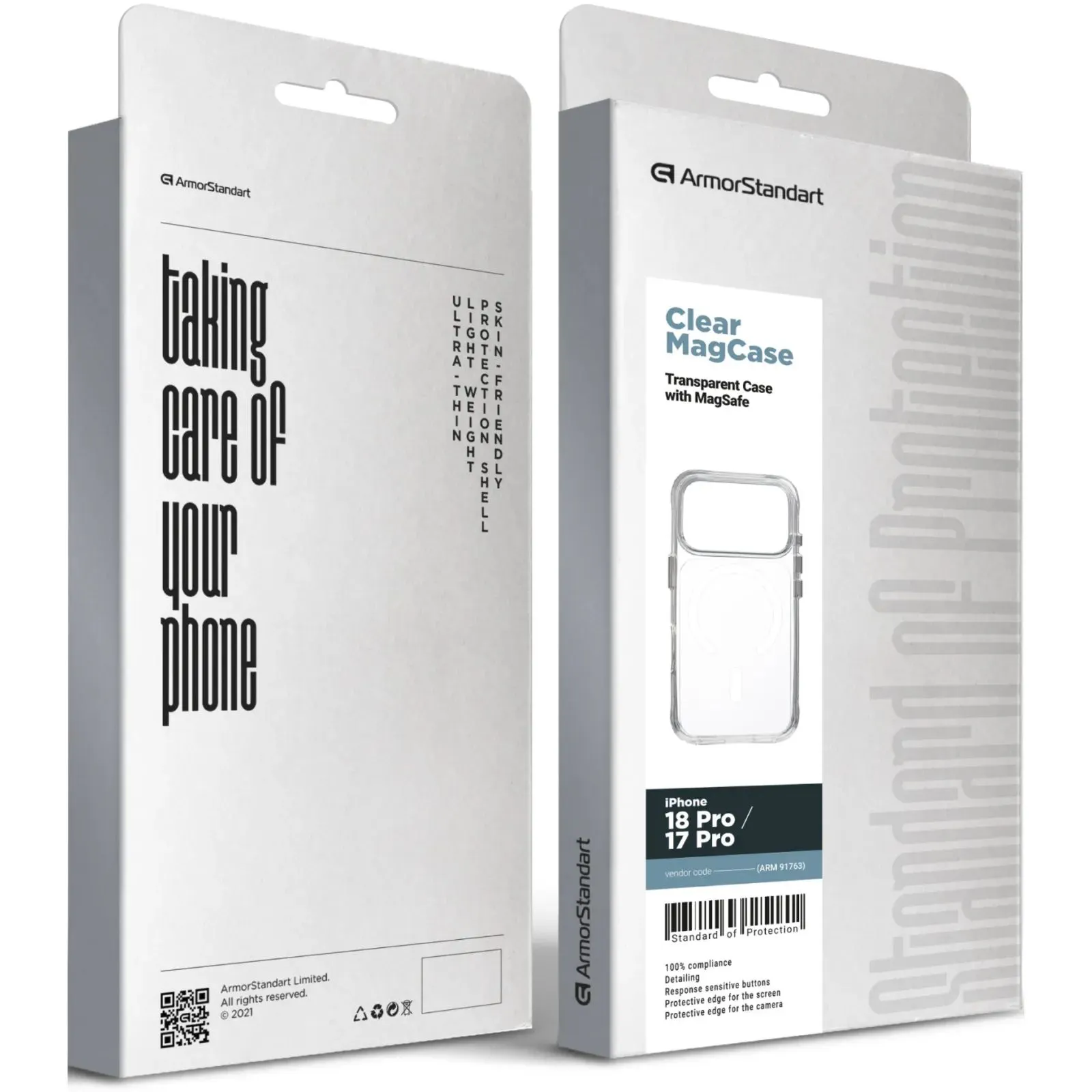 Чехол ArmorStandart Clear MagCase для Apple iPhone 17 Pro Transparent (ARM91763) фото