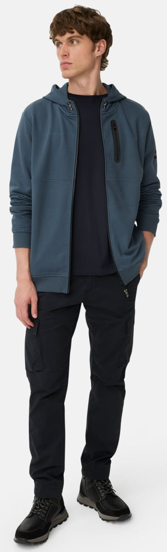 Толстовка чоловіча Camel Active Sweatjacket 409406-6W52-47 XL синя фото3